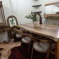 میز،صندلی،آینه،گل میز،میز تلویزیون و کافی بار چوبی