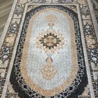 فرش ۶متری طوسی طلایی