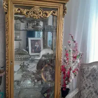 ویترین چوب راش ورق طلا اصل