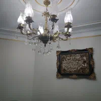 لوستر ۸شاخه برنج حبابدار