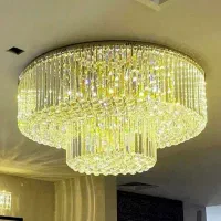 لوستر کریستالی دایره سایز ۸۰