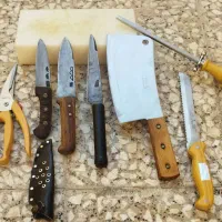 چاقوسلاخی علی قمی چاقوطاهری ساطور تخته گوشت مسقل