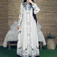 پیراهن نخی بلند