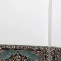 پشتی فیروزه ای در حد نو