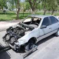 پژو ۴۰۵ دوگانه سوز شرکتی مدل ۱۳۸۹ تصادفی