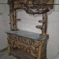 میزبار یا کانتر چوب طبیعی گردو