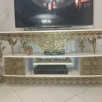 میز تلوزیون برنزمدل طاووس چهار کشو درحد