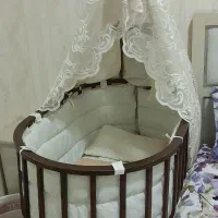 گهوار چوبی نوزاد .نو نو