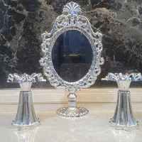 تنگ ماهی.آینه و شمعدان .سینی.شمع