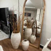 آینه قدی گنبدی با قاب چوبی