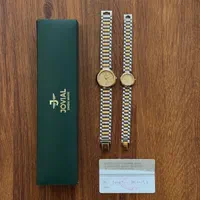 ساعت قدیمی روکش طلا ست jovial