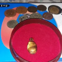 گردنی چشم ببر و 9عدد سکه قدیمی