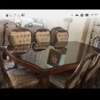 میز ناهارخوری هشت نفره با روکش تلقی