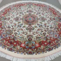 جفت فرش دستباف دایره 3*3 طرح تبریز
