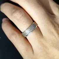 حلقه نقره زنانه و انگشتر دستساز نقره با سنگ شجر