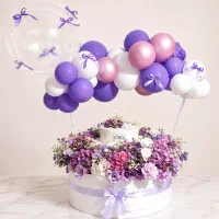 باکس گل و کیک و بادکنک سوپرایزی