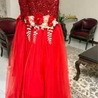 پیراهن مجلسی پفی دخترانه ۸ تا ۱۰ سال