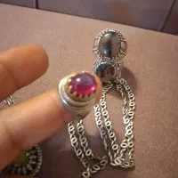انگشتر نقره یاقوت استار