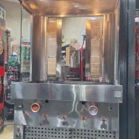 دستگاه کباب ترکی ۲ سیخ و چاقو برش کباب برقی