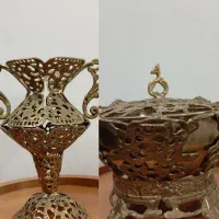 گلدون و شکلات خوری برنجی یا برنزی