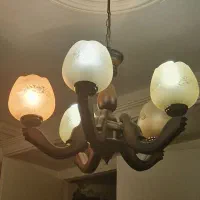 لوستر چوبی ۵ شاخه
