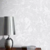 کاغذدیواری پتینه سفید شایندار کارشده