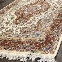 فرش دست‌بافت تبریز ۶ متری نقش خطیبی (نو)
