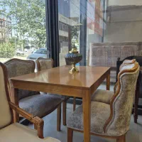 میز ناهارخوری چهارنفره اقتصادی/چکی/مخمل تدی ابریشم