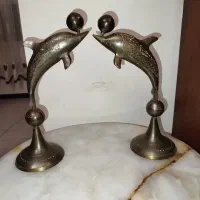 دکوری مجسمه دلفین برنز اصل