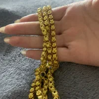زنجیر نقره اب کاری طلا
