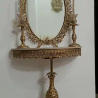 آینه شمعدان با میز وسنگ آنتیک