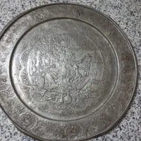 سینی مسی قدیمی زیبا دست کوب