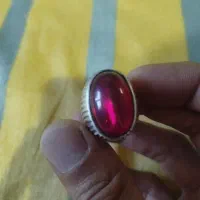انگشتر یاقوت قدیمی رکاب نقره 925