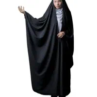 چادر جده و ساده مشکی