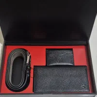 ست سه تیکه چرم طبیعی نوین چرم