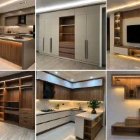 کابینت کمد دیواری سازه های چوبی