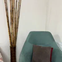 گلدون طرح چوب و نی