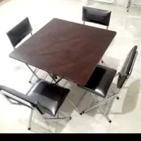 میز و صندلی نهارخوری تاشو پایه پروفیل بادوام