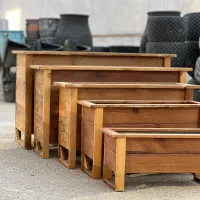 گلدان (فلاور باکس ) چوب ترمود زد آب و قارچ