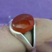 انگشتر نقره عقیق سرخ محرمی دست ساز