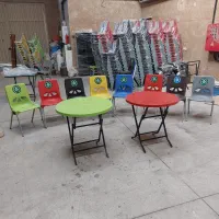 میز صندلی  پلاستیکی گرد تاشو۴نفره کد 528