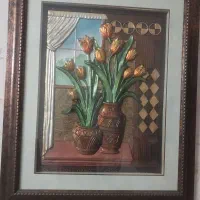 تابلو دور چوب وشیشه ای