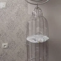 ساعت ایستاده رنگ نقره ای آبکاری شده
