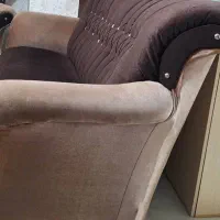 مبل راحتی کرم قهوه ای