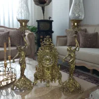 شمعدان و آیینه برنج و آلیاژ