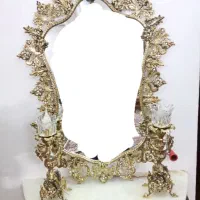 آینه و شمعدان برنز