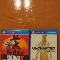 دیسک بازی ps4 red dead 2 و uncharted collection