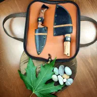 ست کمپینگ وطبیعت‌گردی ساطورصربستانی+چاقو شکاری+کیف