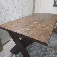 میز ناهارخوری ۸ نفره تمام چوب بدون صندلی