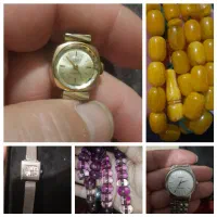 ساعت روکش طلا،تسبیح